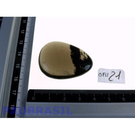 Obsidienne noire en Pierre plate Translucide Q Extra 15g