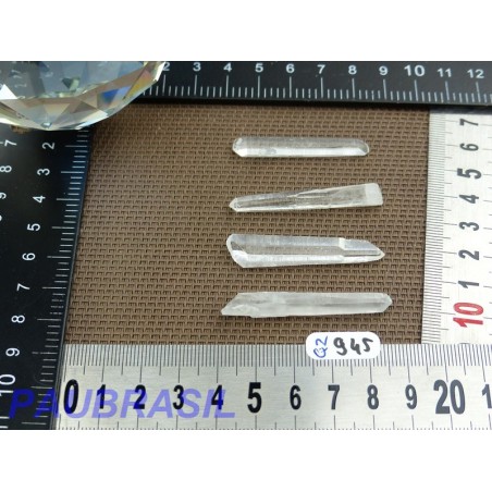 4 pointes cristal de roche Q Extra pour lithothérapie 12gr