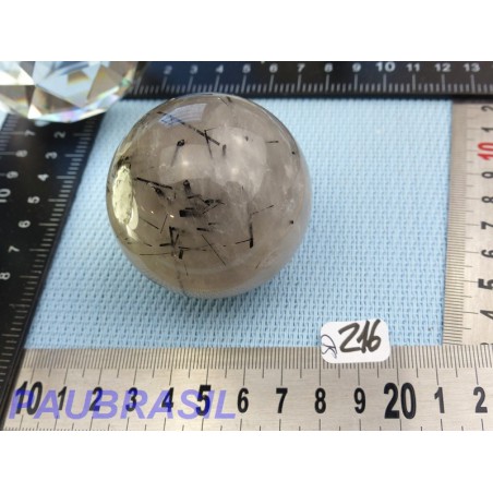 Sphère en Quartz Tourmaline Q Extra 228gr 55mm diam Brésil