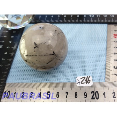 Sphère en Quartz Tourmaline Q Extra 228gr 55mm diam Brésil