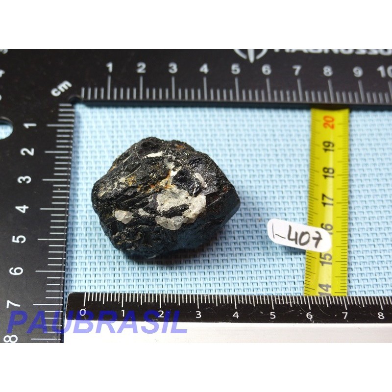 Tourmaline Noire Schorl en Pierre Brute Biterminée 51g