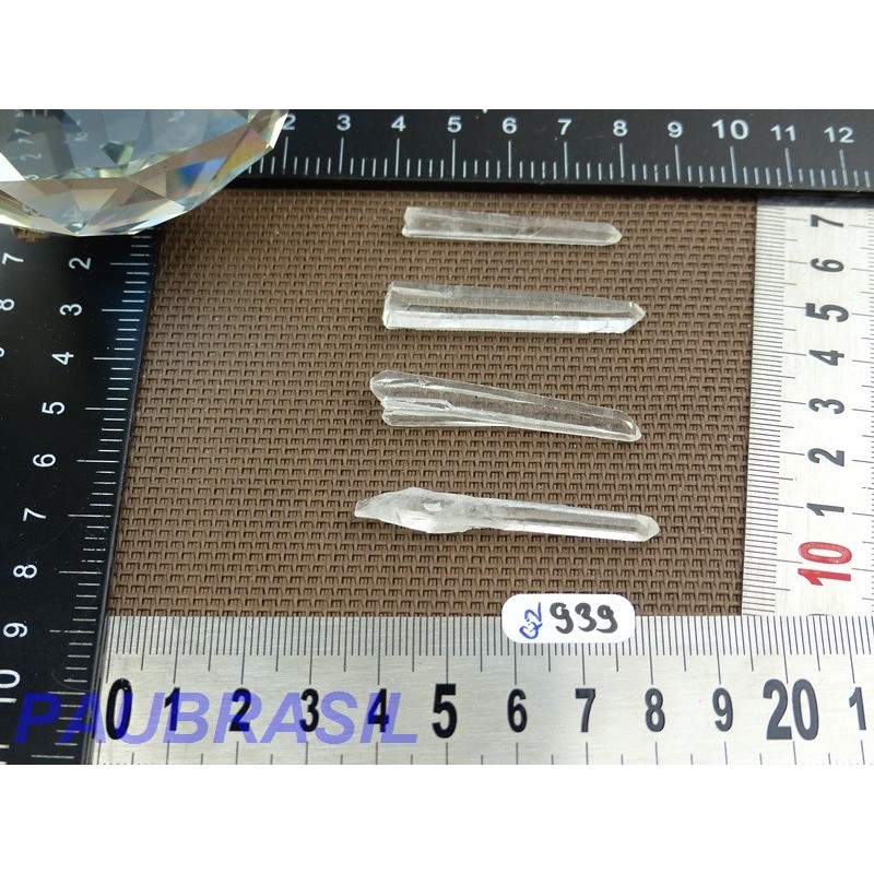 4 pointes cristal de roche Q Extra pour lithothérapie 10gr