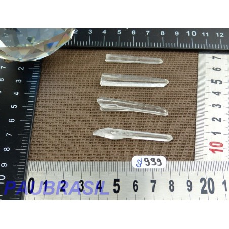 4 pointes cristal de roche Q Extra pour lithothérapie 10gr