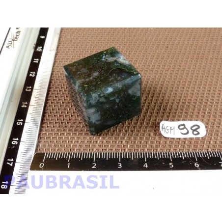Cube poli en Agate Mousse 35gr 24mm
