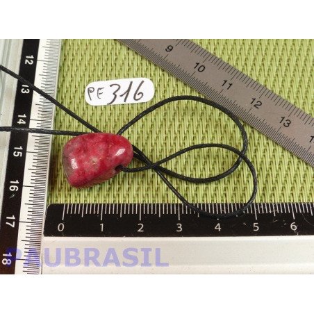 Pendentif Thulite Zoïsite rouge pierre roulée 5gr