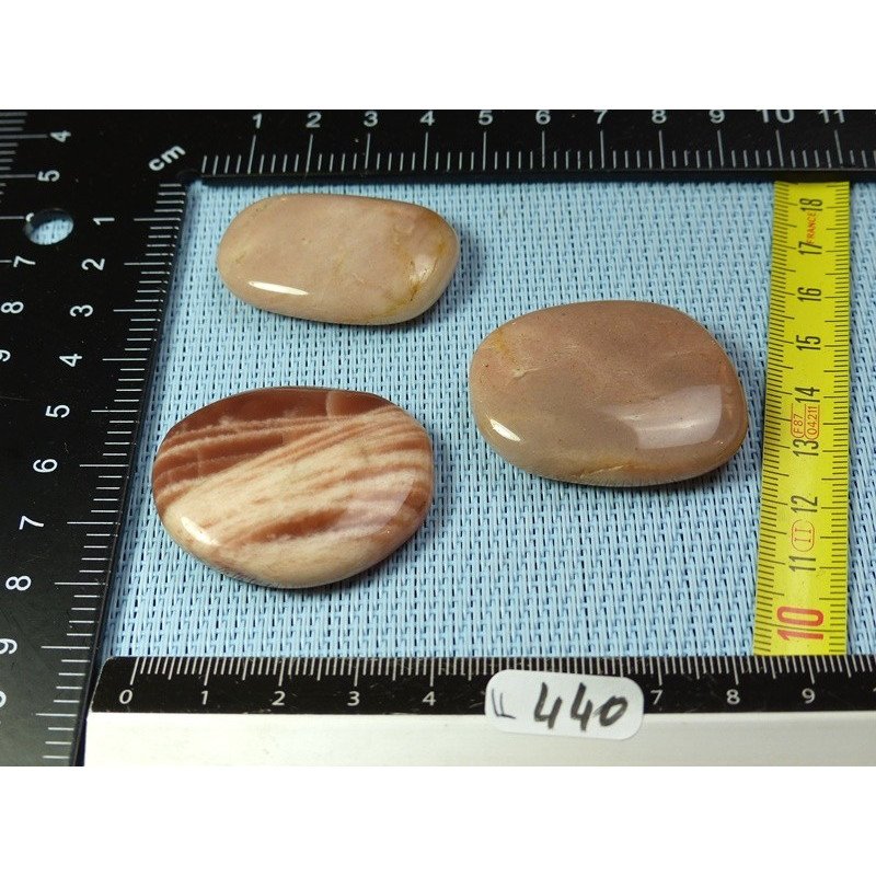 Pierre de Lune Orthose Lot de 3 Pierres Plates 57g | Minéraux Paubrasil