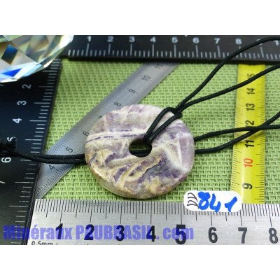 Pi donut pendentif en Charoïte de 4cm