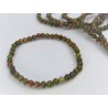 Bracelet Unakite en perles de 4 mm