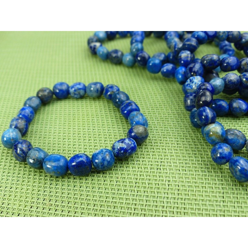 Bracelet Lapis Lazuli en pierres roulées