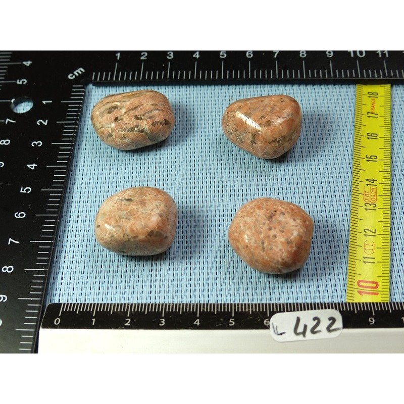 Orthoclase de Madagascar Lot de 4 Pierres Roulées 58g | Minéraux Paubrasil