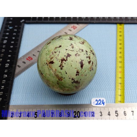 Sphère Chrysoprase de Madagascar 400g diamètre 73mm