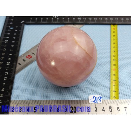 Sphère en Quartz Rose Q Extra 731g 80mm diamètre