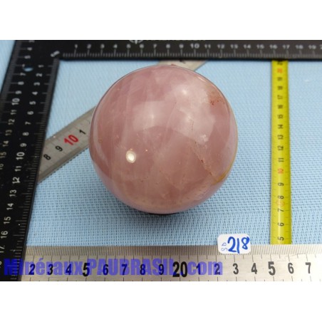 Sphère en Quartz Rose Q Extra 731g 80mm diamètre