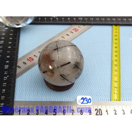 Sphère en Quartz Tourmaline Q Extra 227gr 54mm diam Brésil