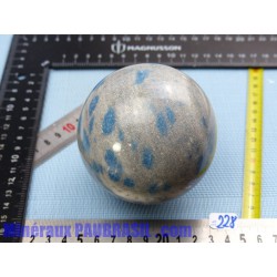 Sphère Quartzite Lazulite 857g 85mm diamètre