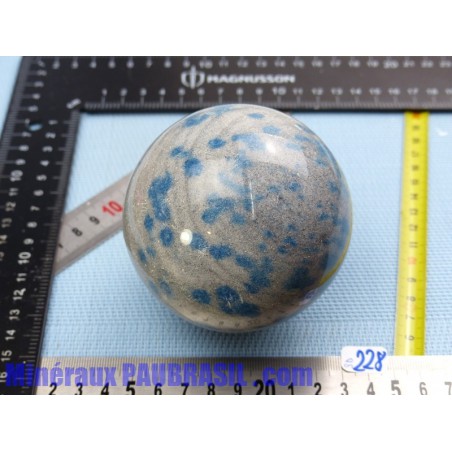 Sphère Quartzite Lazulite 857g 85mm diamètre