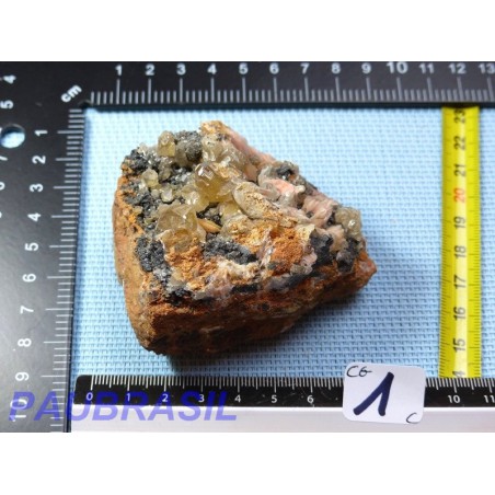 Cérusite plus baryte plus galène brute du Maroc 265g