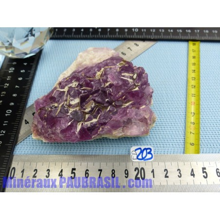 Fluorite Fluorine rose brute du Mexique Q Extra 464g