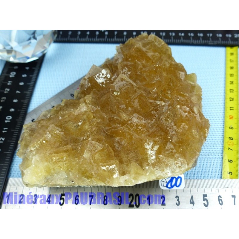 Fluorite fluorine Jaune brute Espagne 1197g Rare