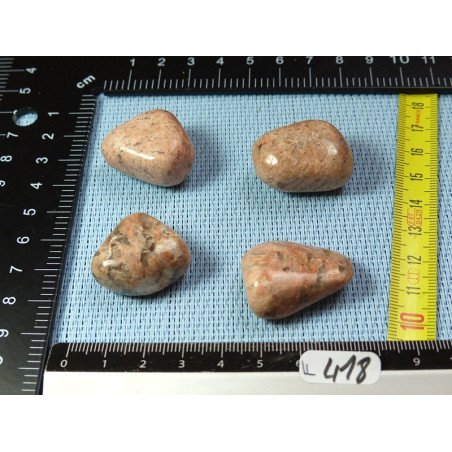 Orthoclase de Madagascar Lot de 4 Pierres Roulées 60g | Minéraux Paubrasil