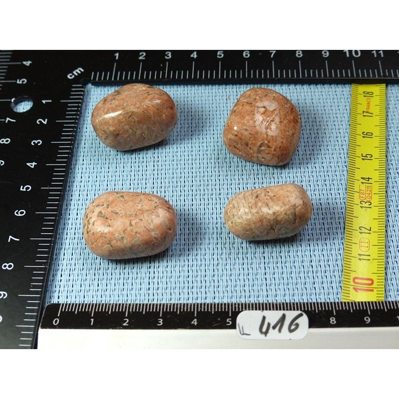 Orthoclase de Madagascar Lot de 4 Pierres Roulées 63g | Minéraux Paubrasil
