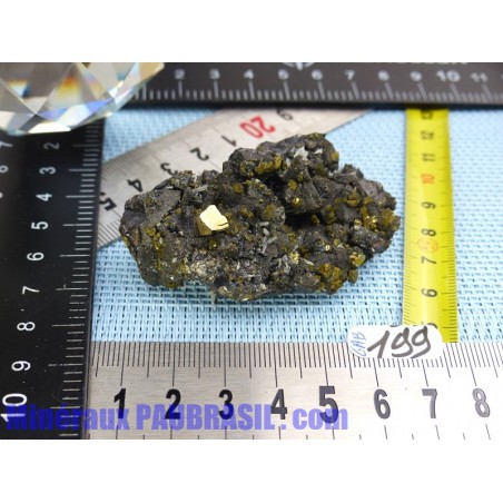 Galene plus Quartz plus Pyrite en pierre brute 67g