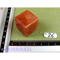 Cube poli en Aventurine orange - Peach aventurine 38gr 24mm