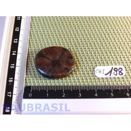 Chiastolite Andalousite mini pierre plate de 7g