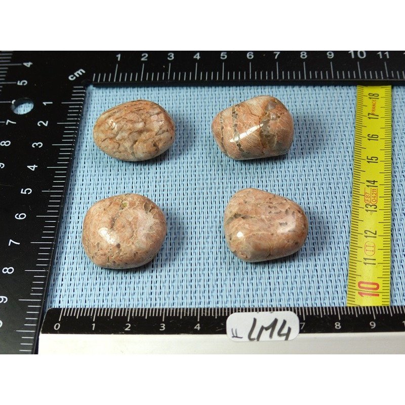 Orthoclase de Madagascar Lot de 4 Pierres Roulées 52g | Minéraux Paubrasil