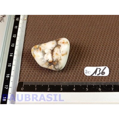Howlite Véritable en Pierre Roulée 19g