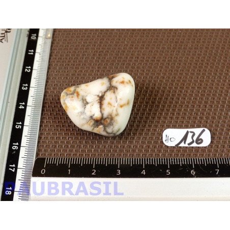 Howlite Véritable en Pierre Roulée 19g