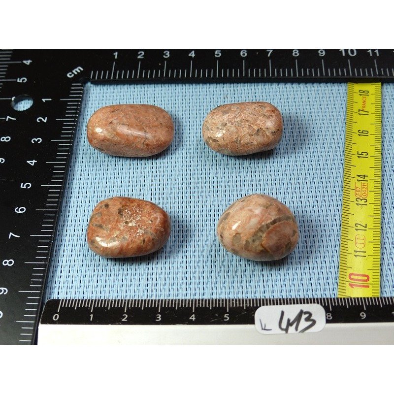 Orthoclase de Madagascar Lot de 4 Pierres Roulées 46g | Minéraux Paubrasil
