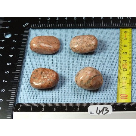Orthoclase de Madagascar Lot de 4 Pierres Roulées 46g | Minéraux Paubrasil