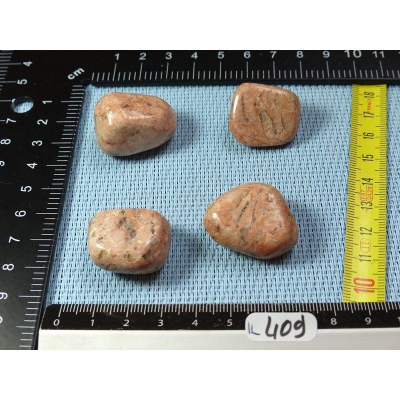 Orthoclase de Madagascar Lot de 4 Pierres Roulées 56g | Minéraux Paubrasil