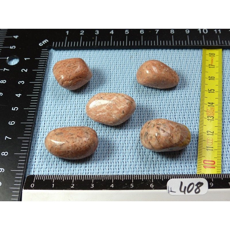 Orthoclase de Madagascar Lot de 5 Pierres Roulées 55g | Minéraux Paubrasil