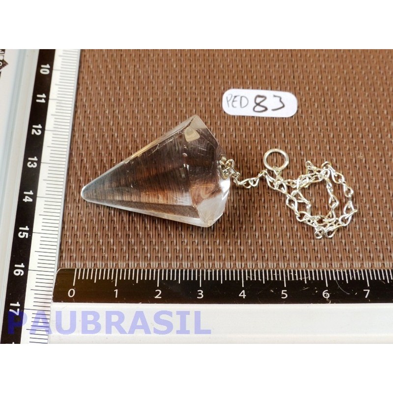 Pendule en cristal de roche facette 22g 38mm de longueur