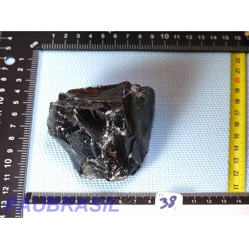Obsidienne noire en Pierre Brute Translucide Q Extra 228gr