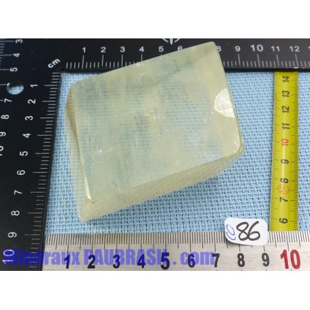 Calcite Optique Miel en pierre polie 307g qualité moyenne