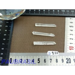 3 pointes cristal de roche Q Extra pour lithothérapie 7gr