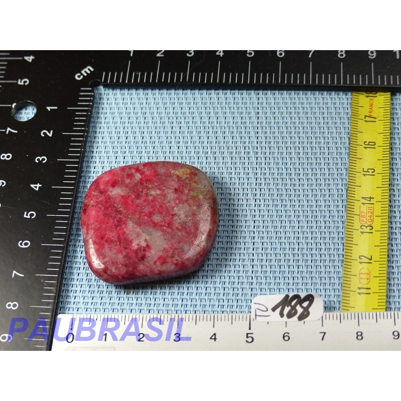 Thulite - Zoïsite rouge en pierre plate de 29g