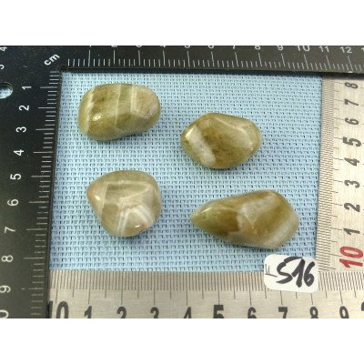Prasiolite Lot de 4 Pierres Roulées 50g | Minéraux Paubrasil