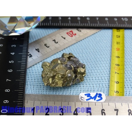 Pyrite cristallisée Q Extra pierre brute Pérou 39gr
