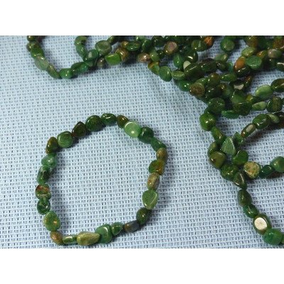 Bracelet Chrysocolle en mini pierres roulées - grains Q Extra