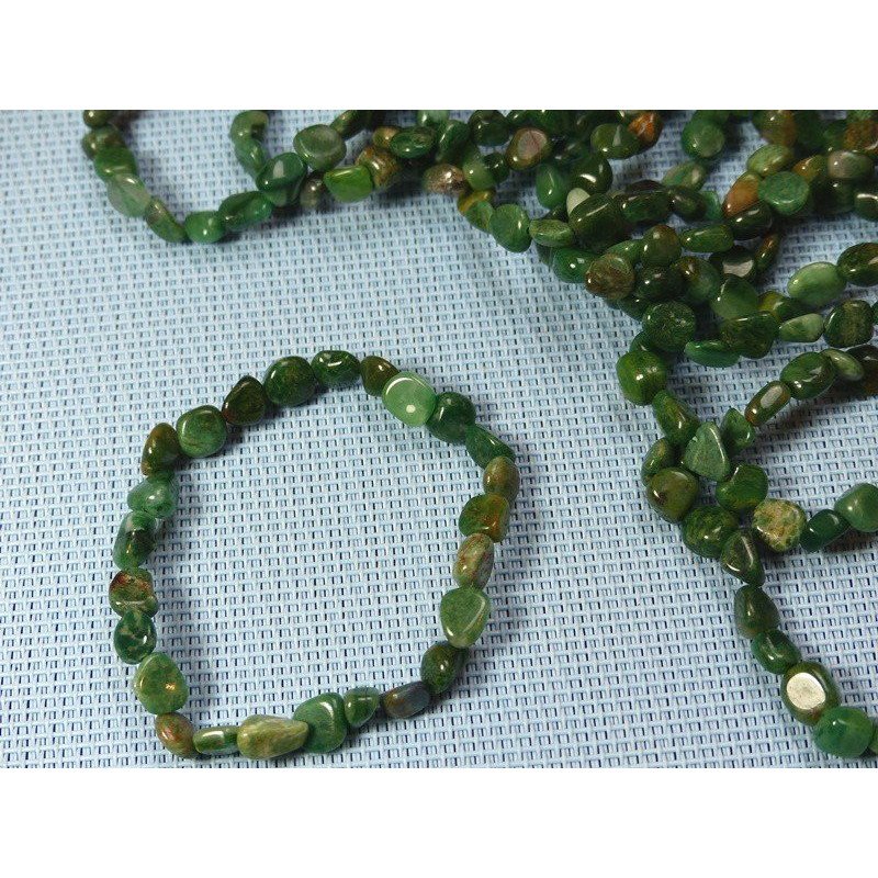 Bracelet Chrysocolle en mini pierres roulées - grains Q Extra