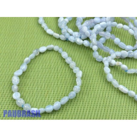 Bracelet Chrysocolle en mini pierres roulées - grains Q Extra
