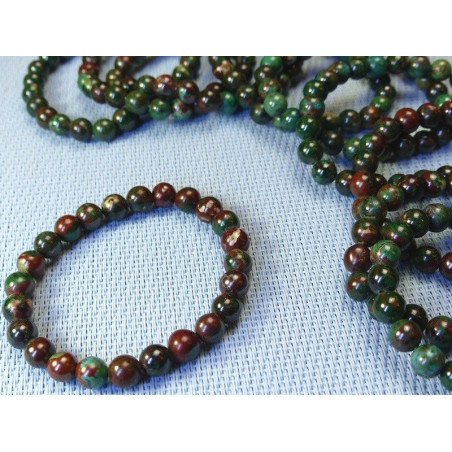Bracelet Piémontite - Dragon Stone en perles de 8mm