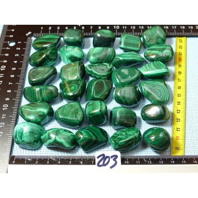 Malachite Q Extra Pierre Roulée à l unité de 23 à 26 gr | Minéraux Paubrasil