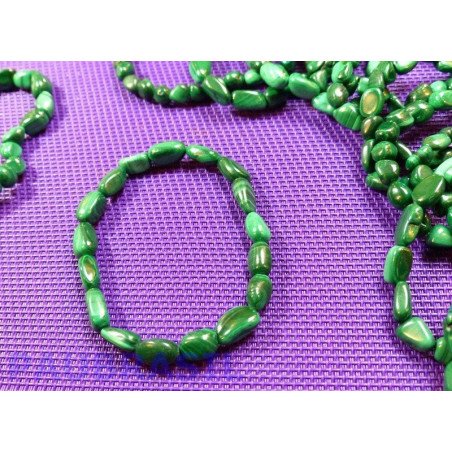 Bracelet Chrysocolle en mini pierres roulées - grains Q Extra