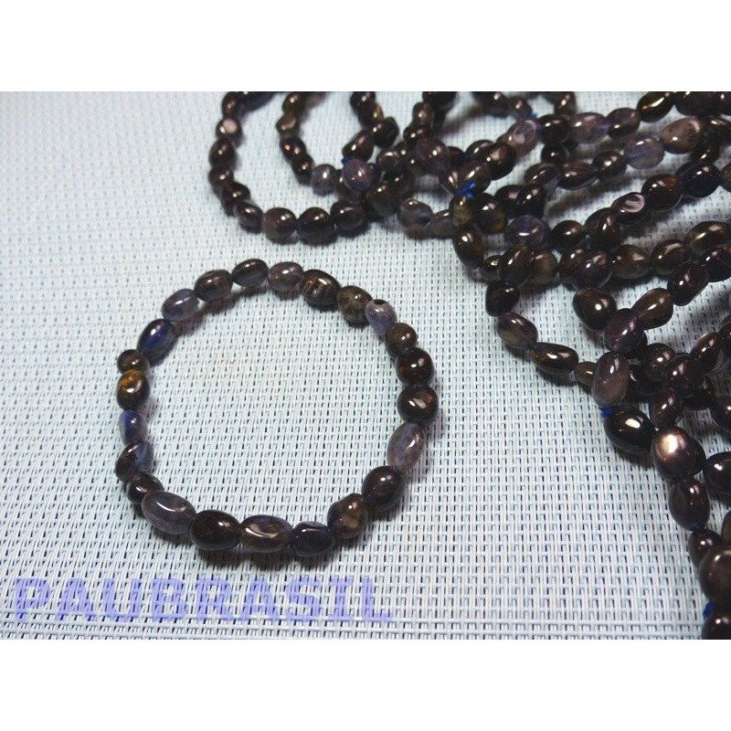 Bracelet Chrysocolle en mini pierres roulées - grains Q Extra
