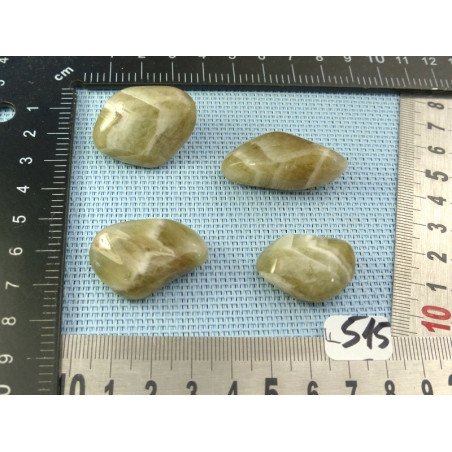 Prasiolite Lot de 4 Pierres Roulées 46g | Minéraux Paubrasil